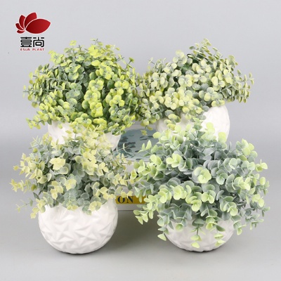 Mini Artificial Potted Plants Small Artificial Succulents Plants For Office Desk Decoration