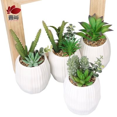 Artificial Succulent Plants Potted for Home Decor Mini Plants for Kitchen Office Bathroom Desk