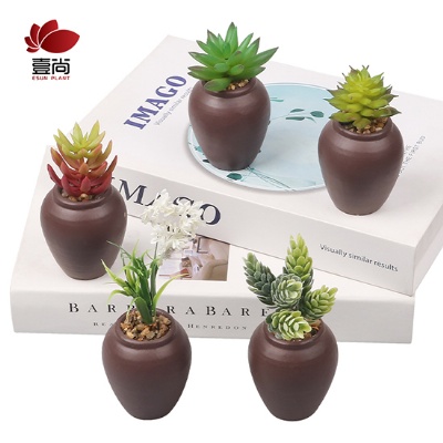 Artificial bonsai plants with pot Mini artificial Flower Arrangement Hotel Home Decoration