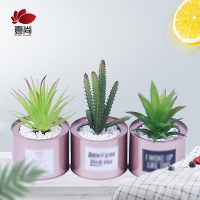 Fake Artificial Succulent Potted Plants Artificial Faux Succulents Mini Potted for Decking Decoration