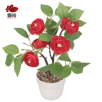 Artificial Flower With Plastic Pot