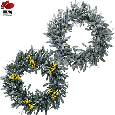 35CM Artificial garland full of star grass ring fake flower door decoration hanging ornaments pendant wall hanging wedding wedding decoration