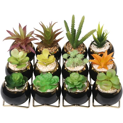 Artificial plants bonsai with pot Mini artificial Flower Arrangement Hotel Home Decoration
