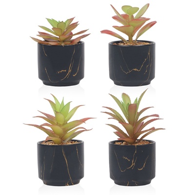 Hot selling cheap mini faux succulent plants potted