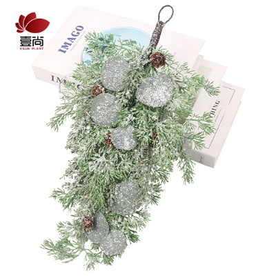 Christmas decoration pine leaf door hanging suitable for family kitchen outdoor garden wedding party holiday decoration