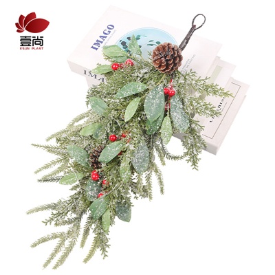 Christmas decoration cypress red fruit door hanging suitable for family kitchen outdoor garden wedding party holiday decoration